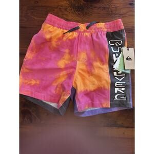 Quiksilver Acid Wash Volley Youth Board shorts Swim Trunks Boys Sz M 12 NWT